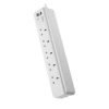 Overview Lead time Usually in Stock Main Main Input Voltage 230 V Input Connection Type BS1363A British Cable length 1.83 m Provided equipment User manual Physical Colour White Height 5.58 cm Width 38.5 cm Depth 7.26 cm Net weight 0.67 kg Mounting preference No preference Mounting mode Not rack-mountable Input Network frequency 50 Hz +/- 5 Hz Maximum input current 13 A Switching current capacity 13 A Output number of power socket outlets 5 Outlet standard BS 1363 United Kingdom Conformance Product certifications CE Equipment protection policy Lifetime : 50000 euros Environmental Ambient air temperature for operation 0…40 °C Relative humidity 0…90 % Operating altitude 0...10000 ft Ambient air temperature for storage -5…40 °C Storage Relative Humidity 0…95 % non-condensing Storage altitude 0.00…15240.00 m Surge Protection and Filtering Response time 1 ns common mode Common mode rejection 40 dB Peak current 24 kA common mode 12 kA normal mode Surge energy rate 918 J Packing Units Unit Type of Package 1 Db Number of Units in Package 1 1 Package 1 Height 5.8 cm Package 1 Width 13 cm Package 1 Length 40.5 cm Package 1 Weight 0.79 kg Number of Units in Package 2 12 Package 2 Height 428.50 mm Package 2 Width 374.65 mm Package 2 Length 282.70 mm Package 2 Weight 10.25 kg Number of Units in Package 3 216 SCC14 10731304313882 Contractual warranty Warranty Limited Lifetime (European Union countries only)