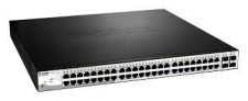 D-Link DGS-1210-52MP 48-Port 10/100/1000BaseT PoE + 4 Combo 1000BaseT/SFP ports Web Smart Switch, 370W PoE budget. (802.3af/802.3at