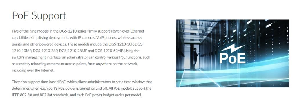 28-Port Gigabit Smart Managed PoE Switch POE Support