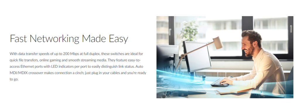 8-Port 10 100 Mbps Unmanaged Switch