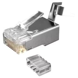 Alternative view of Cat6A Shielded RJ45 Connector Metallic