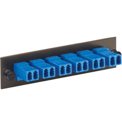 Alternative view of 8 Port Fibre Patch Panel with SC Adapter