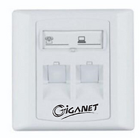 Giganet Cat6A double faceplate