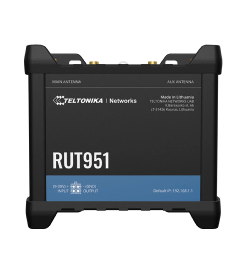 Teltonika RUT951 | Industrial 4G LTE router | Cat.4, WiFi, Dual Sim