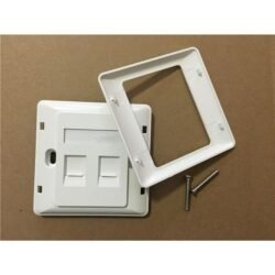 2 port Universal Double Face Plates with 2 keystone Jacks